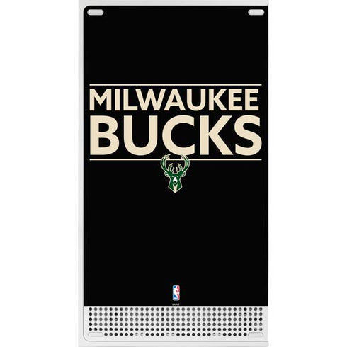 NBA Milwaukee Bucks Standard - Black Xbox Series S Console Skin